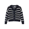 NAME IT Girl Striped Cardigan, Dark Sapphire