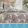 Elegant Comfort 3-Piece Boho Quilted Reversible Floral Paisley Bedspread Coverlet