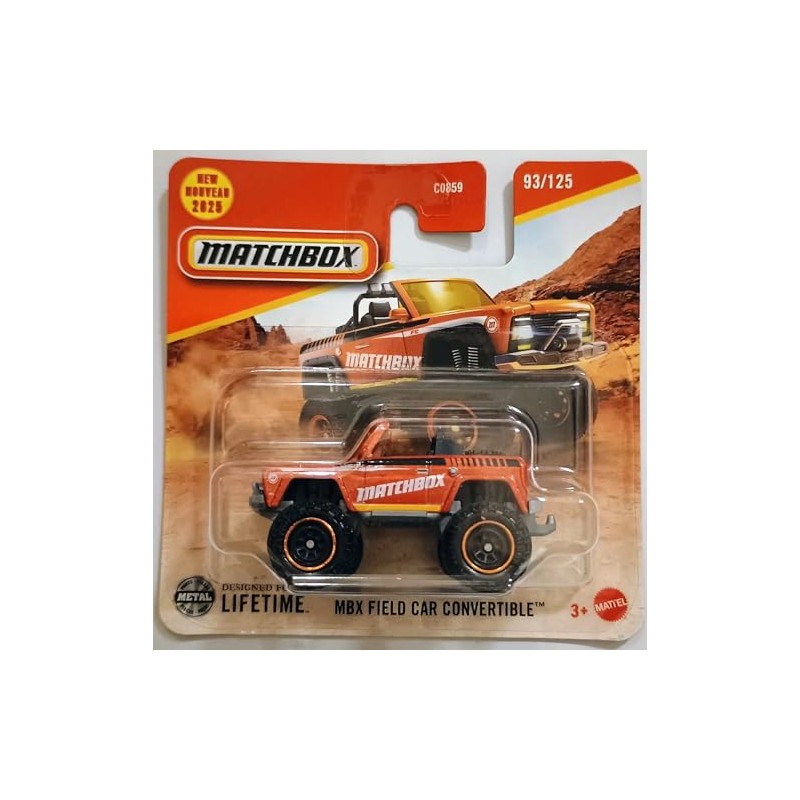 Matchbox 2025 MBX Field Car Convertible [Orange] Orange 93/125