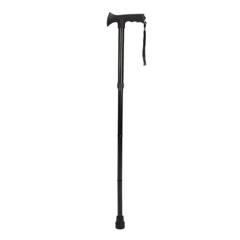 Folding Walking Cane for Men Women T Handle Wrist Strap
