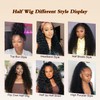 XSY Half Wig Human Hair Deep Wave 180% Density Wear