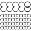 LOUZAGO 100 Pack 3/4 Inch Binder Rings, Black Book Rings