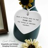 Heart Shaped White Ceramic Ornament-Teacher Appreciation Gift-Just a Little Note