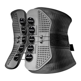 Awakinn Lumbar Supporter, Pelvic Belt, Unisex, Lumbar Corset, Backless Corset, Backless Belt, Support, Large Size, Strong Fixation, No Stuffy, Lightweight, Washable, Japanese Instruction Manual