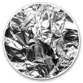 Vinyl Stickers (Set of 2) 15cm - Silver Aluminium Foil Laptop Tablet Luggage Scrapbook #2061