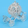 Rhinestone Decorated Pumpkin Carriage Jewelry Box Metal Crafts Gift Tabletop