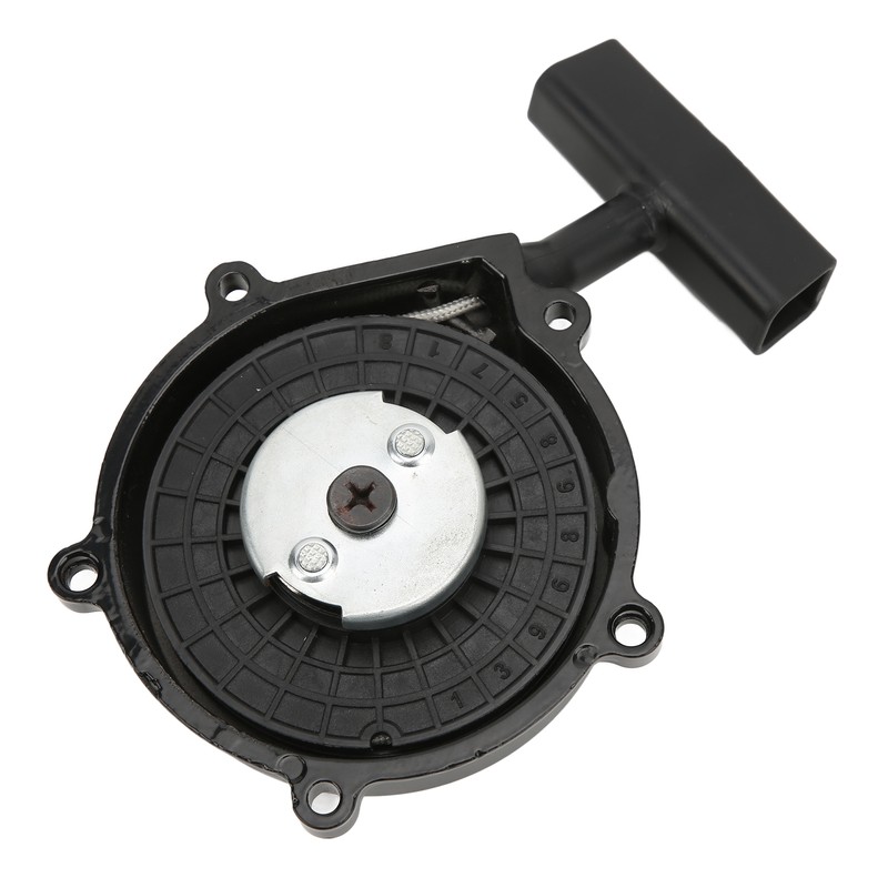 Recoil Starter Universal Aluminum Alloy Black Engine Pull Start Assembly