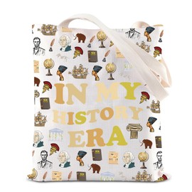 FOTAP History Lover Gift In My History Era Tote Bag Historian Gift History Teacher Shopping Bag History Geek Shoulder Bag (History UK)