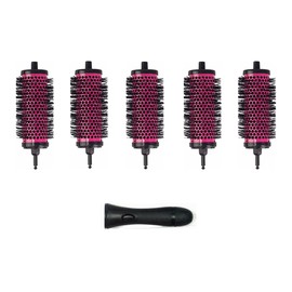 LIGICKY Hair Brush Set Round Brush with Removable Rollers, Round Styling Tool for Curly Hair, 5 Rolls (5.3 cm) + 1 Handle, Medium