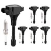 6PCS Ignition Coil & Iridium Spark Plug Packs Compatible with