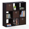Furinno Simplistic 9-Cube Organizer, Dark Walnut