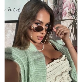 BLOOMMAY Pearl Eyeglass Chains for Women 18K Gold Plated Sunglasses Eyewear Elegant Strap Holder Women's Eyeglass Chains