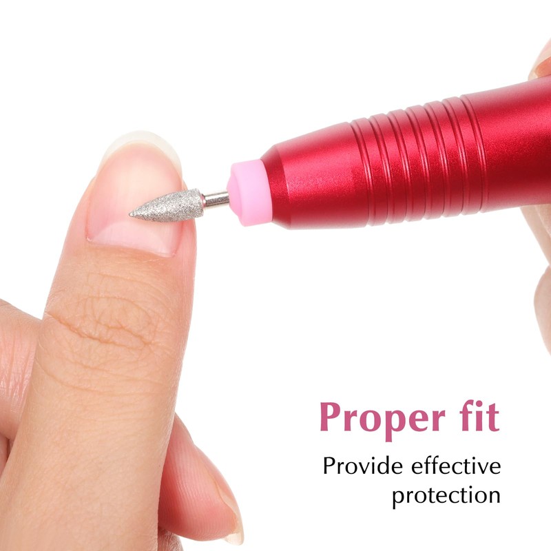 FOMIYES Nail Drill Dust Cover 10 Pcs Drill Dust Caps