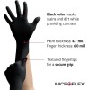 Microflex MidKnight Black Nitrile Powder Free Exam Gloves Large, 100-Pack