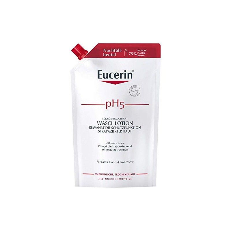 Eucerin pH5 Wash Lotion Refill Bag, 750 ml Gel