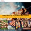 Hakka Stainless Steel Barbecue Skewers, 23" Heavy Duty Metal Skewers