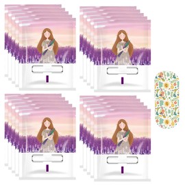 Neyared 20 PCS Lavender Self Heating Eye Mask, Disposable Moist Hot Compress Eye Patch For Relieve Eyes Fatigue