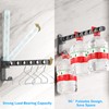 Pack of 2 Foldable Clothes Hooks, Aluminium Clothes Rail, Wall
