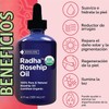 Radha Beauty Aceite de Rosa Mosqueta Orgánico 100% Puro, 120