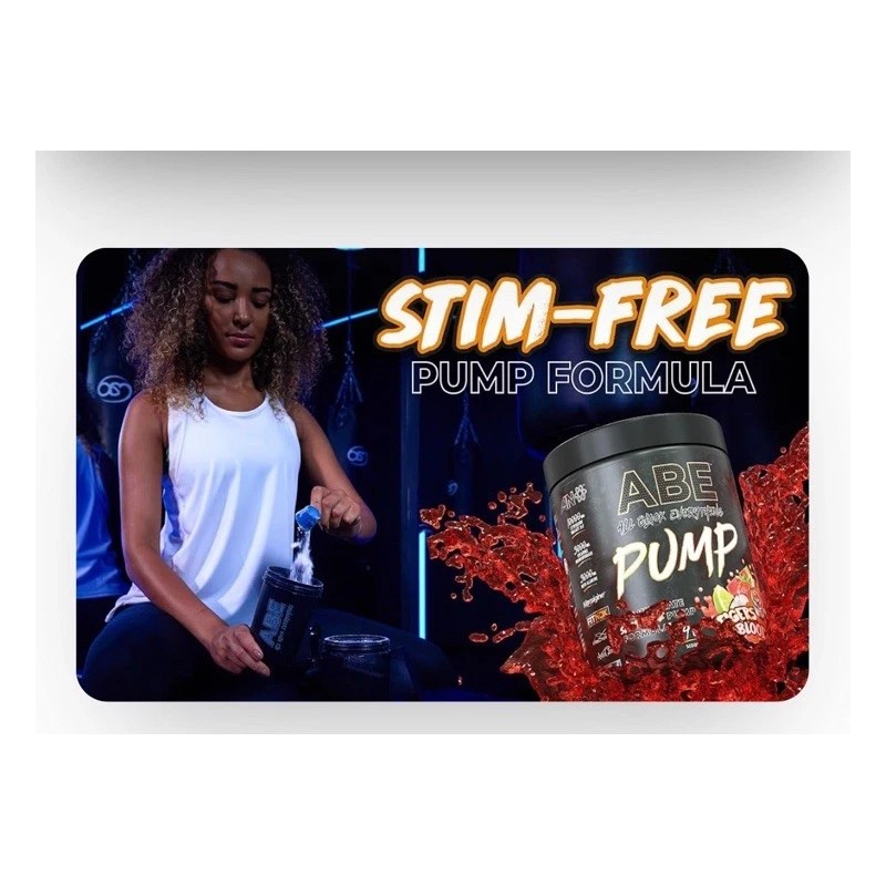 ABE Blue Raspberry Pre-Workout Powder Stim -Free Pump 40 Scoops