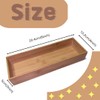 ACOOCLUB Bamboo drawer organizer Kitchen Utensil Organizer Cutlery Box for