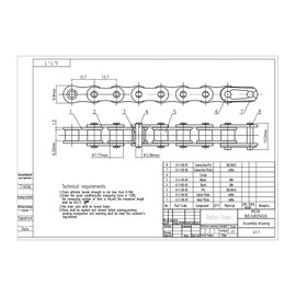 PGN #41 Roller Chain - 50 Feet + 5 Free Connecting Links - Carbon Steel Chains for Bycicles, Mini Bikes, Motorcycles, Go-Karts, Home and Industrial Machinery
