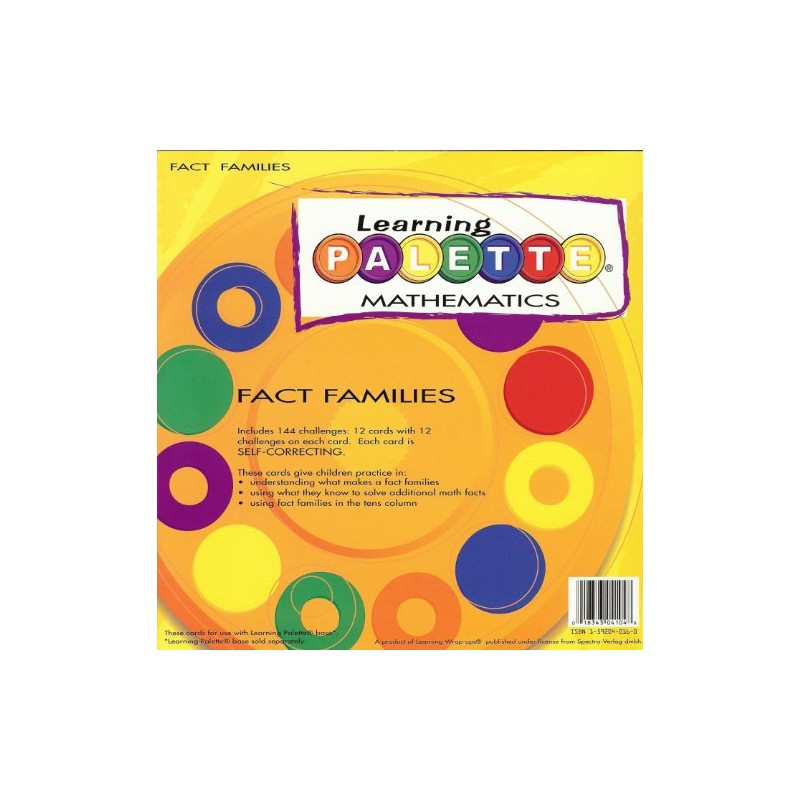 1st Grade Math Fact Families Learning Palette