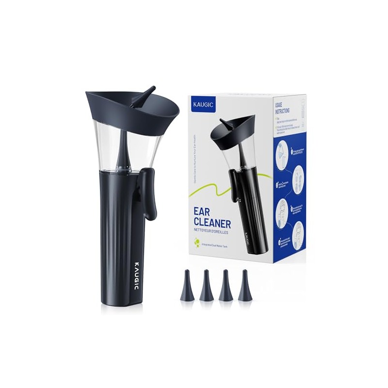 Upgraded Manual Ear Wax Removal Kit, One-Hand Control Ear Cleaner