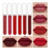 Set De 6 Labiales Lápiz Color Rosa Mate Labial Tornasol