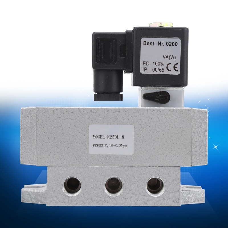 2 Position 5 Way Solenoid Valve Single Electric Control Industrial