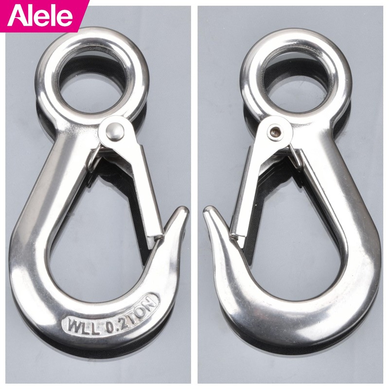 Alele Grab Hooks,Slip Hooks,304 Stainless Steel Lifting Hook Rigging Accessory,440