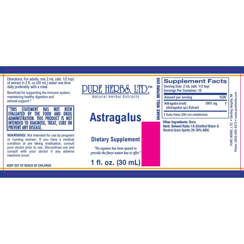 Pure Herbs: Astragalus - 1 oz.