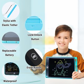 2 Pack LCD Writing Tablet for Girls Boys Toys, 8.5inch Colorful Drawing Tablet Doodle Board for 3 4 5 6 7 8 Years Old Kids, Educational Learning Gifts, Blue+Pink