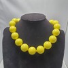 Ali Khan Yellow beaded necklace with magnetic clasp NWT
