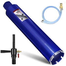 DaduoRi 3" Pro Core Drill Bit with SDS Max Water Injection Adapter (1-1/4"-7 UNC),14" Depth Upgraded Welded Wet Core Bits for Concrete with Rebar, Brick, Masonry,Stucco,Mortar (Include Water Hose Kit)