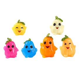 BESPORTBLE 6pcs Adorable Pumpkin Ornament Set Lightweight Resin Landscape Decor for Gardens Plant Decorations and Holiday Celebrations