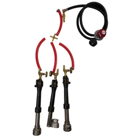 LSMIITTH Tripple Gas Forge Burners with Regulator Propane Forge Burner for Metal Melting Furnace Blacksmith Knife Making