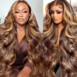 Peluca de cabello humano rubio miel de 30 pulgadas, ondulado, HD de 13 x 6, pelucas de encaje frontal ombré, densidad 180, peluca de cabello humano co