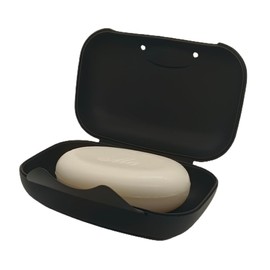 Travel Soap Case Soap Dish Bar Holder Container Box for Shower Bathroom Outdoor Trip Gym Camping School Vonpri (Without Bag Dark Black)