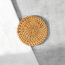 Fogman Trivet Heat Resistant Wooden Cute Trivet Stylish Pot Rest Camping Wood Pot Pot Heat Resistant Mat (Diameter 3.9 inches (10 cm)