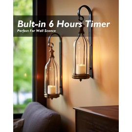 Homemory 24Pack Timer Flameless LED Votive Candles, Long Lasting Battery Operated Tea Light with Timers, 6 Hours On and 18 Hours Off Cycle Automatically for Wedding, Table Decorations (Warm White)