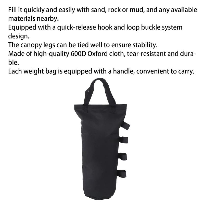 Heavy Duty Sand Bags, Counterweight Bags with Canopy Disposable Portable