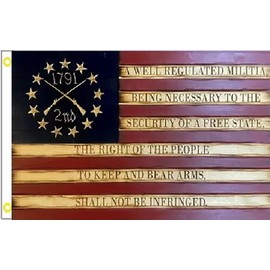 3X5 TRUMP VANCE 2024 SECOND AMENDMENT A WELL REGULATED MILITIA FLAG BANNER 100D