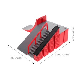 Abaodam Skateboarding Venue Props Fingerboard Kicker Ramp Obstacle Skatepark Set Finger Skateboard Ramp Fingerboard Ramps Fingerboards Park for Playing Skateboard Park Obstacle Finger Skateboard