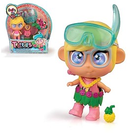 Trotties Mini Lucy from Hawaii, Multicoloured, Travel Dolls from the Animated Cartoon Series, With Accessories, Gift for Girls and Boys Age 3 and Above