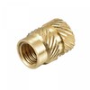 TOP-VIGOR 60Pcs M4 Threaded Knurled Insert Nuts, M4 x 8mm