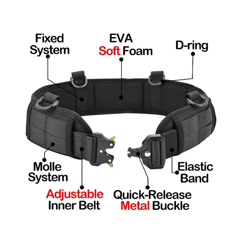 Battle Belt Waist Belt Multifunctional Quick Release Anti Slip Nylon