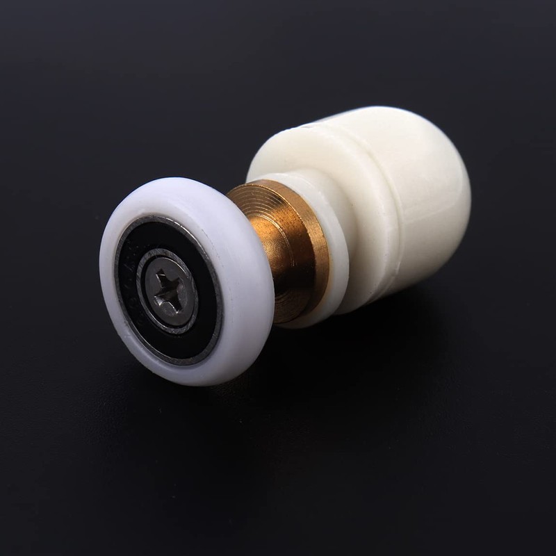 ATOPLEE 8pcs Shower Door Rollers Replacement - Brass ABS Sliding