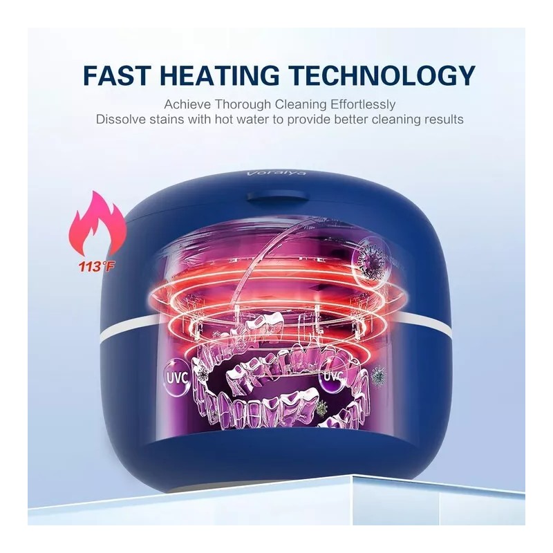 LIFEES Dental Ultrasonic UV Cleaning False Teeth Aligner Retainer Mouth