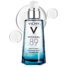 VICHY VICHY Mineral 89 Fortifying & Hydrating Daily Skin Booster, Pure Hyaluronic Acid Serum For Face, Plumps & Hydrates, Repairs Skin Barrier, Lightweight Moisturizing Gel, Fragrance Free & Oil-Free